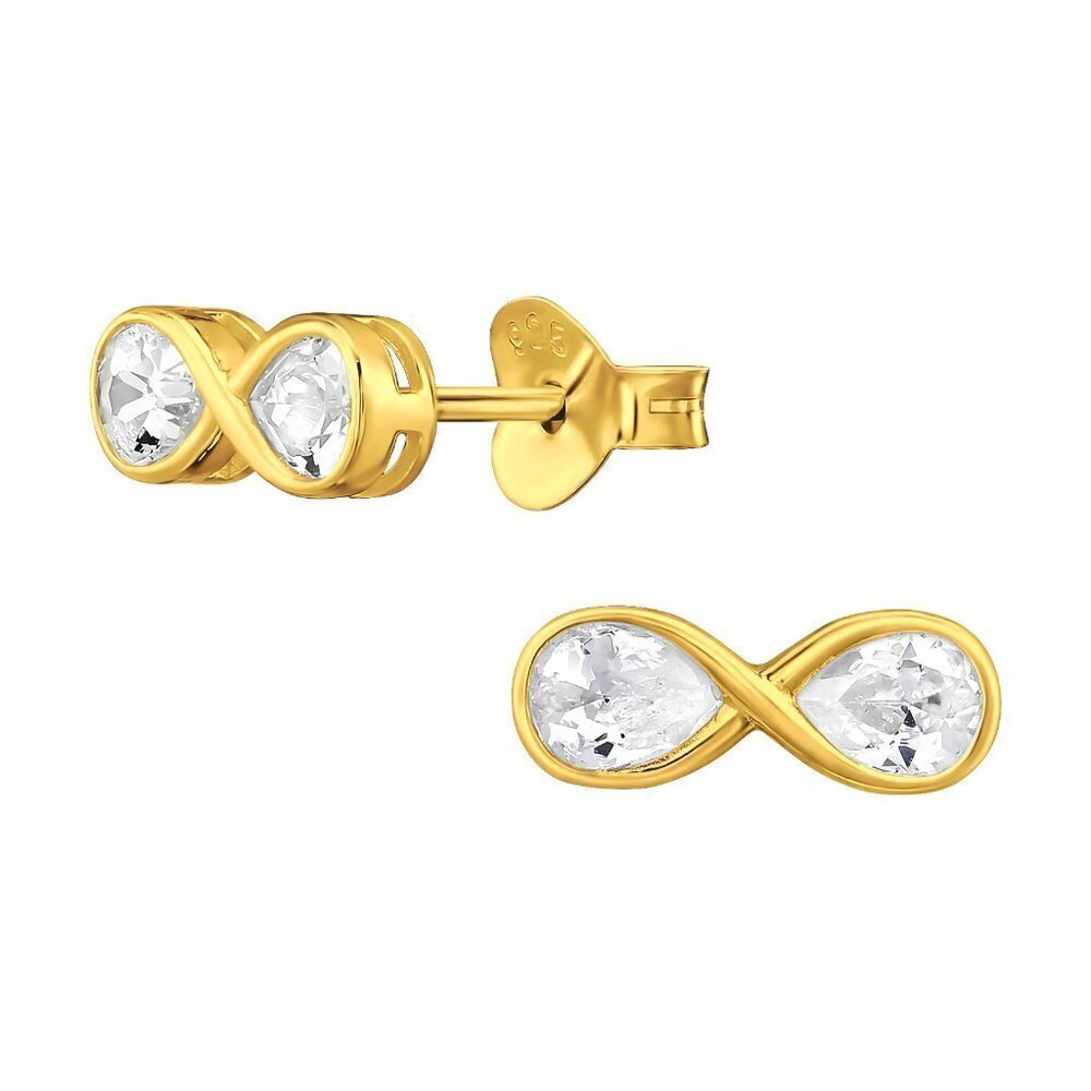 14K Gold Vermeil Infinity Stud Earrings